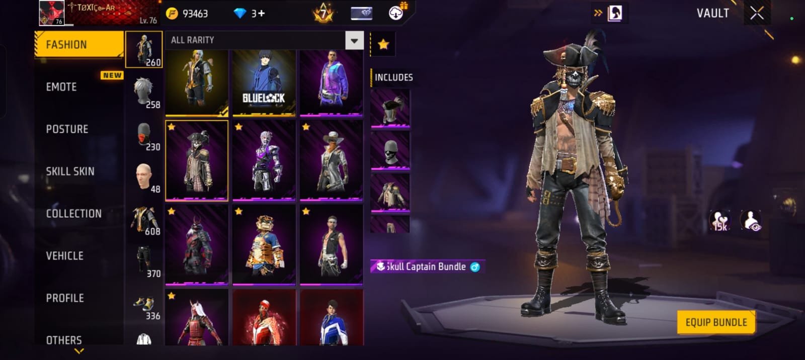 🔥 7 YEARS OLD PREMIUM FREE FIRE ID | LVL 76 | HEROIC | PRIME 8 🔥 photo 5