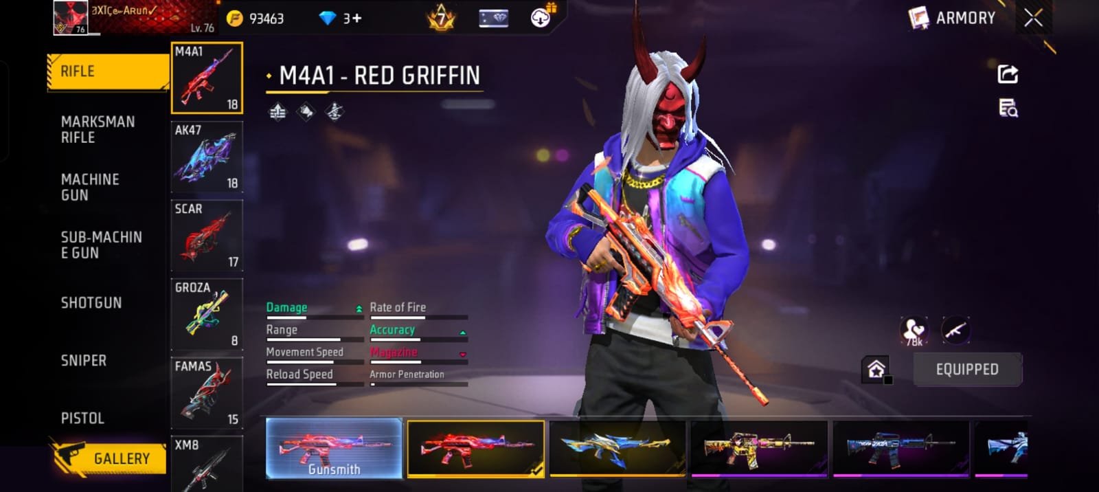 🔥 7 YEARS OLD PREMIUM FREE FIRE ID | LVL 76 | HEROIC | PRIME 8 🔥 photo 20
